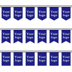 xvggdg  Customized  10 Meters Fabric Pennant Chain Bunting Birthday Party Decoration Banner Wedding Decorative Garland Flag Line