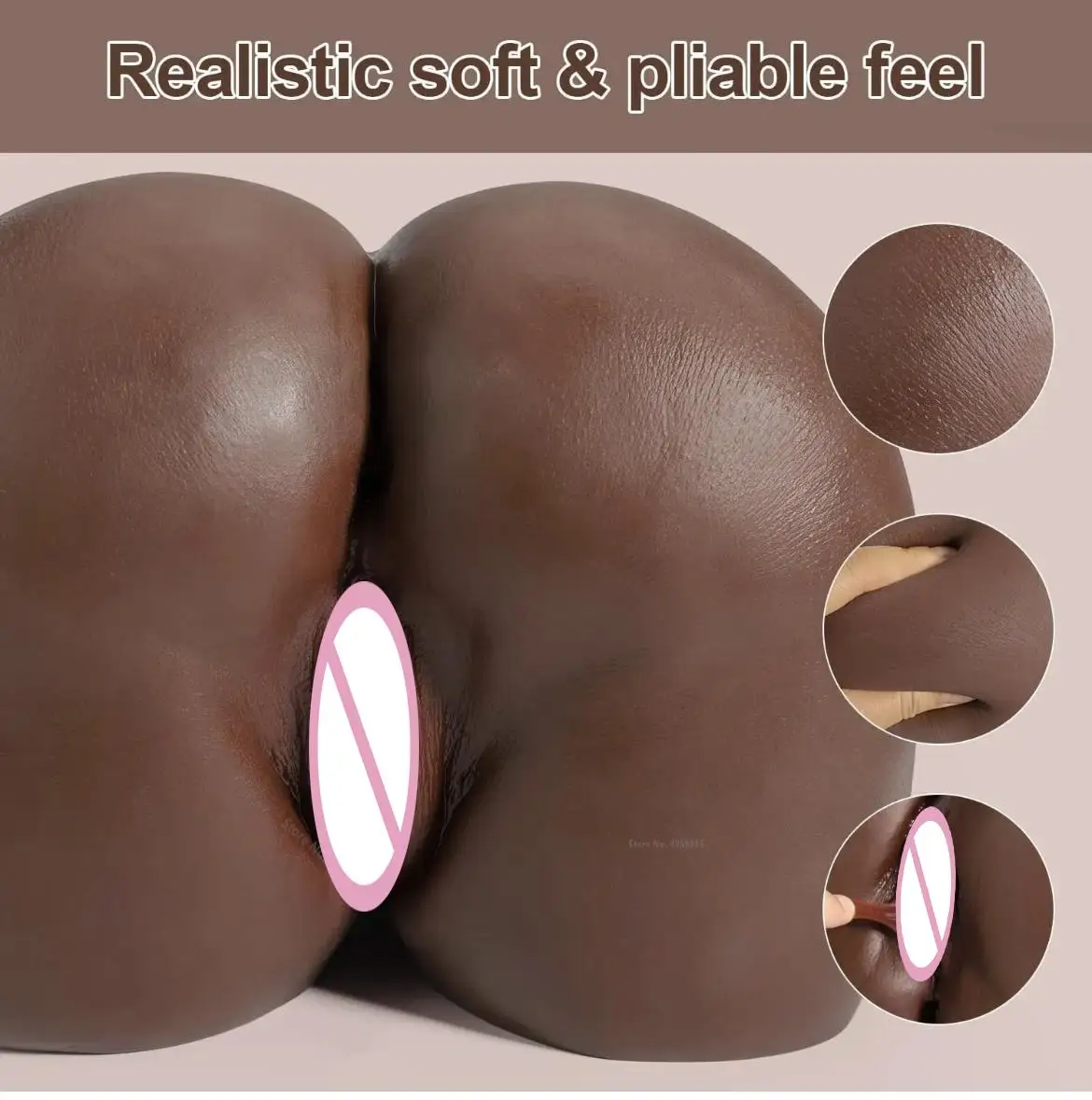 NC Oversized 15kg 48*38*28cm Brown Skin Girl Ass 3D Stereoscopic With Vagina Anus Masturbator Sex Doll For Men Adult Product