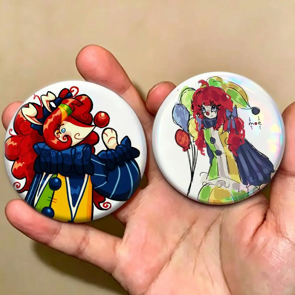 Cartoon Clown M-Moe A ReGect  Badges Creative Tinplate Button PinsBrooch Badge Clothes Backpack