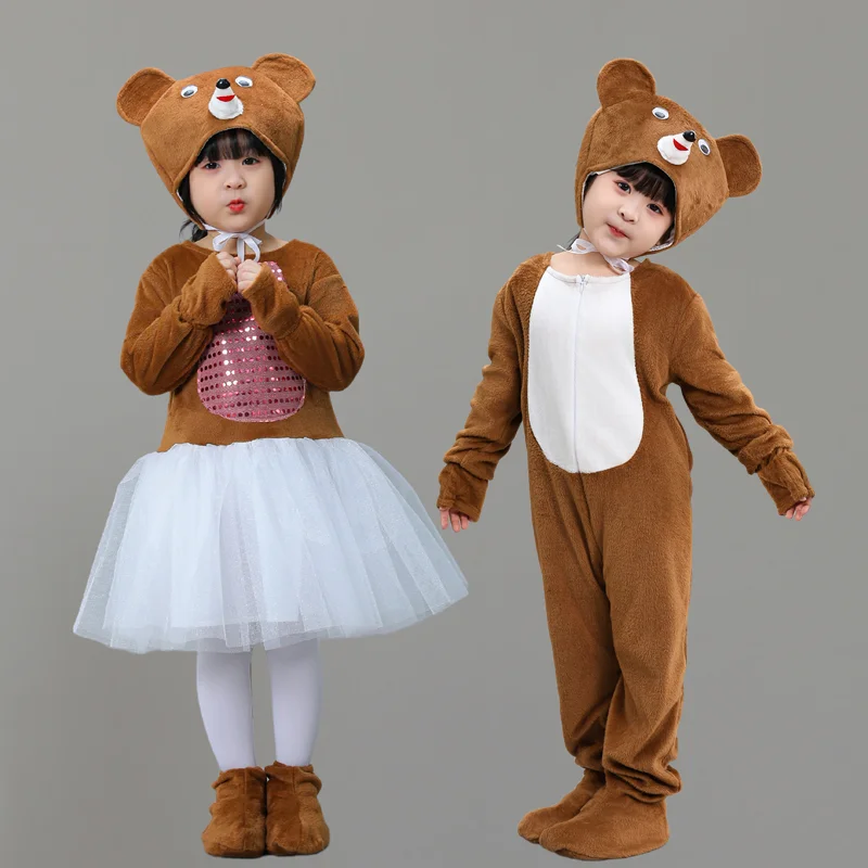 

Lovely Bear Costume For Children Anime Animal Costumes Dance School Activity Stage Performance Halloween Cosplay