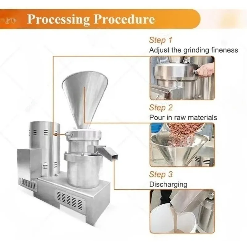 Customize Best Selling Portable Tahini Manufacturing Machine Peanut Butter Make Colloid Pistachio Nut Grinder