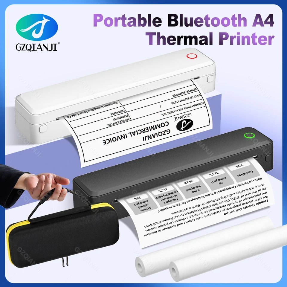 U8 Portable A4 Thermal Printer 210mm 216mm USB Bluetooth Mobile