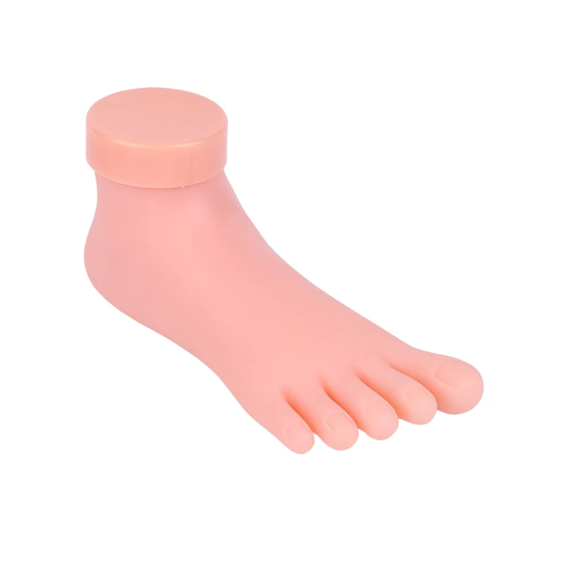 Nail Art Training Practice Hand  Silicone Fake Hand Foot for Nail Art Training Display Manicure Tool