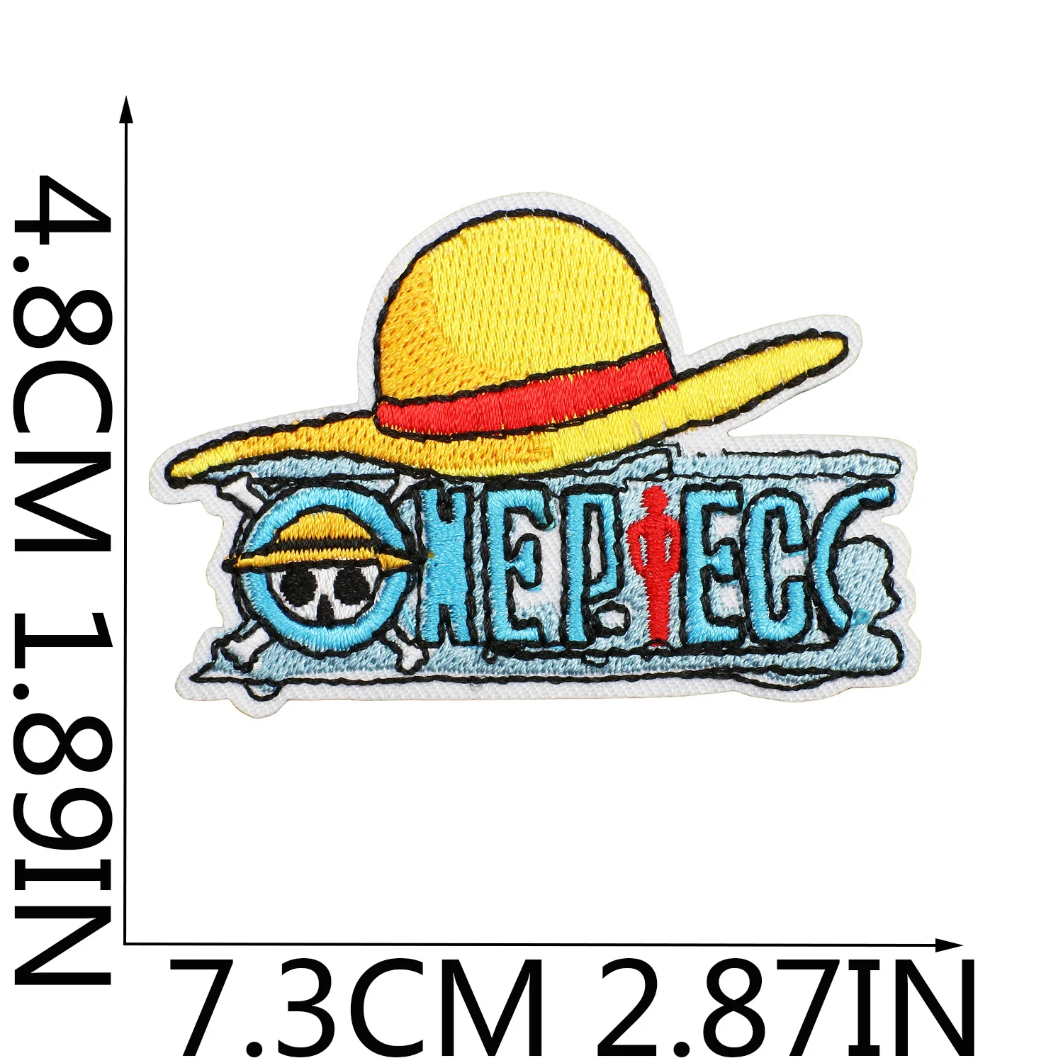Neue One Piece Stickerei-Aufnäher Kawaii Anime-Figur Luffy für Kleidung Aufkleber für Jacke Cartoon-Dekor Hosen Tasche Kleidung Patch – Detail 8