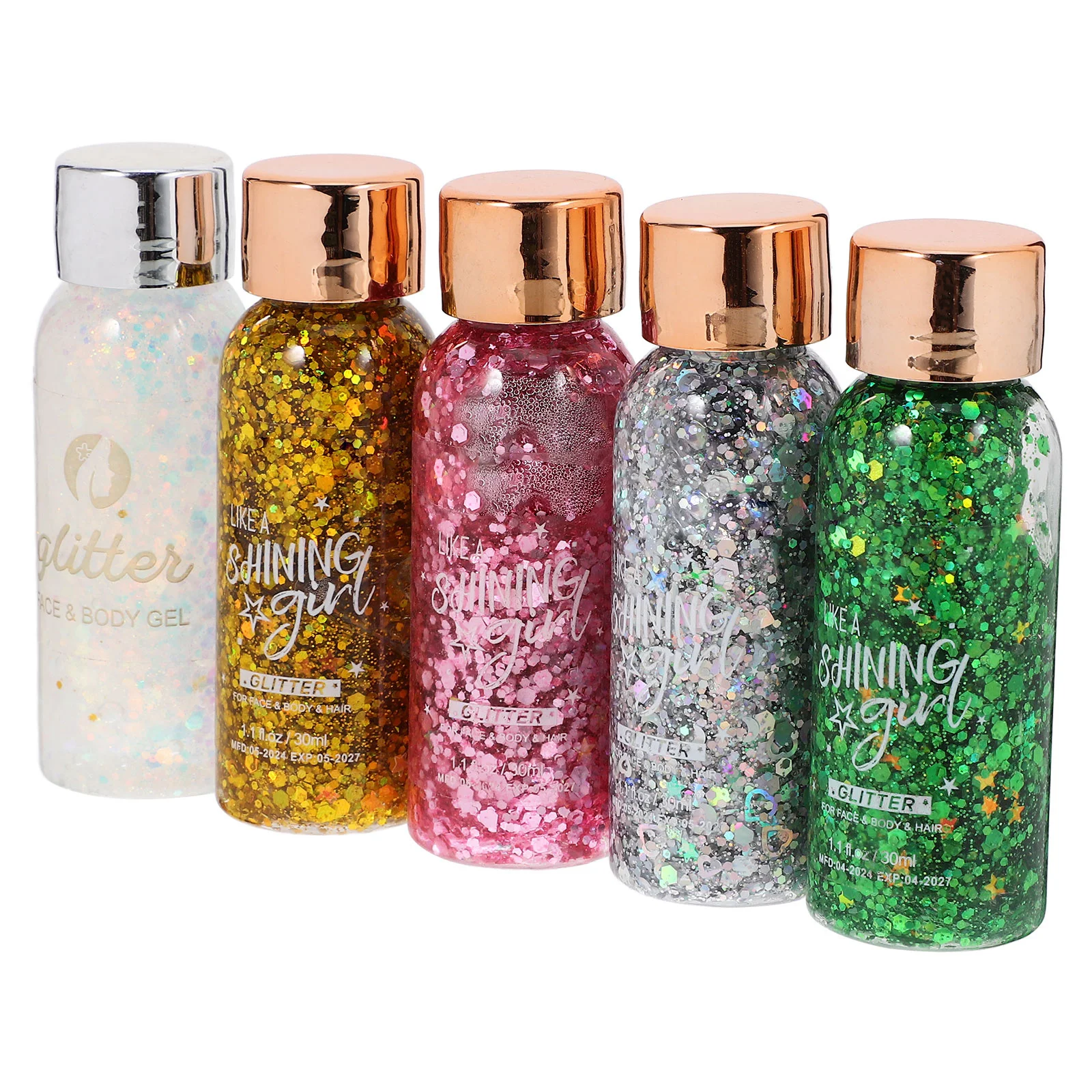 5 uds crema con purpurina Gel de lentejuelas para maquillaje loción corporal con purpurina para piel más suave radiante de larga duración