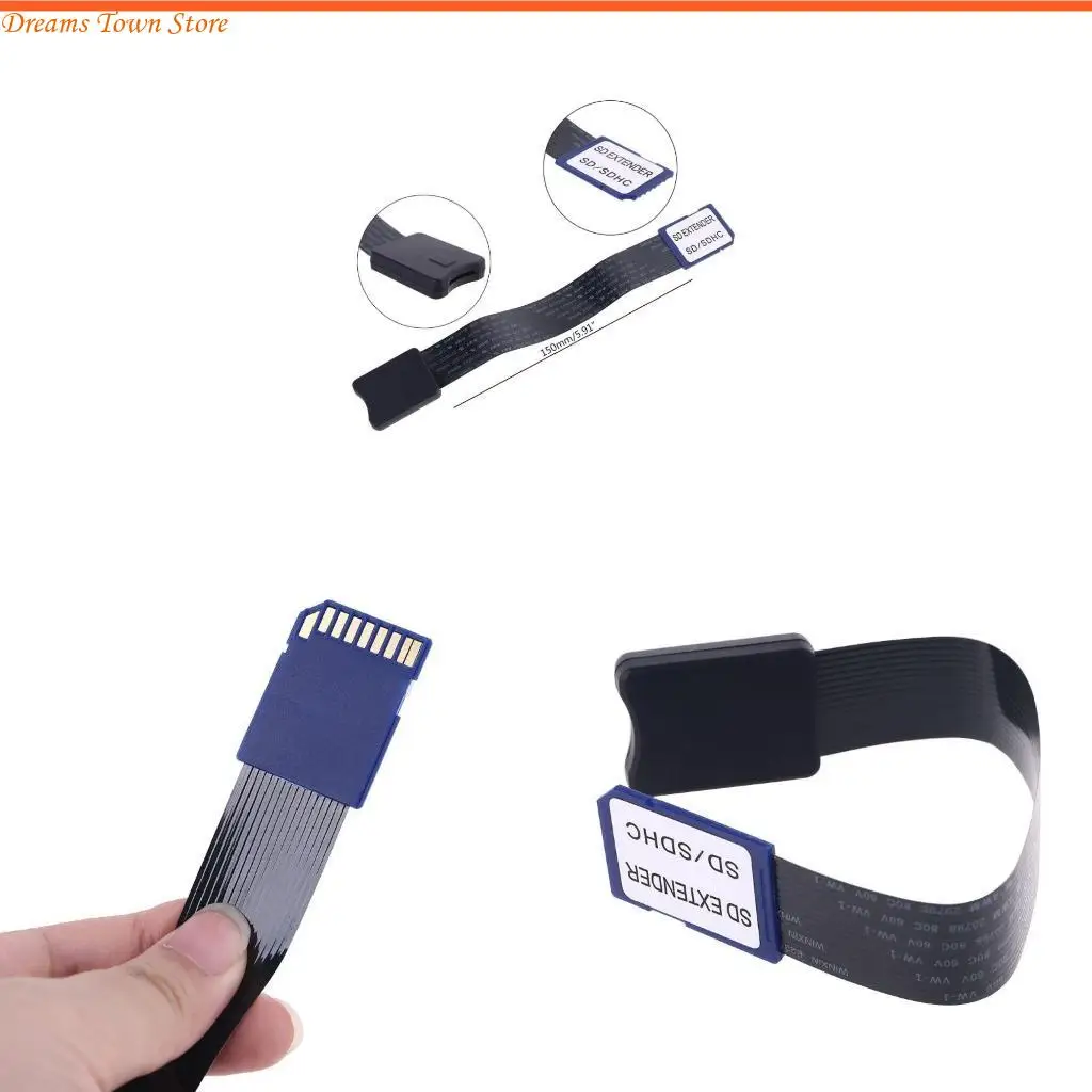 

HX6A to Card Extension Cable SDHC Memory Card Male to Female Soft Flat Extender for Phone Tablet Car GPS Phone