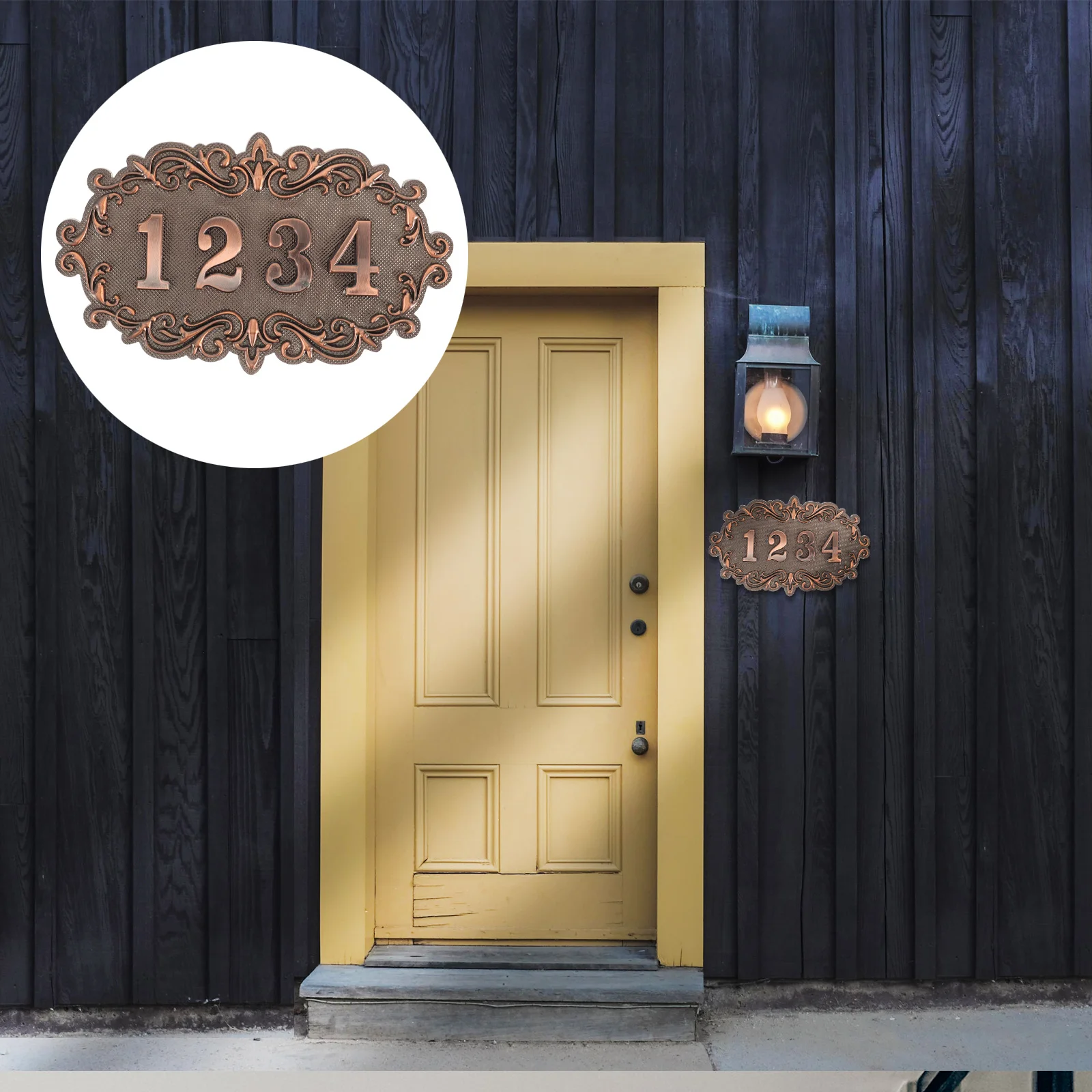 

1 set 1 Set Retro Style Address Plaque House Number For Outside Mailbox Door Decorative Street Sign Home Numbers Plaque