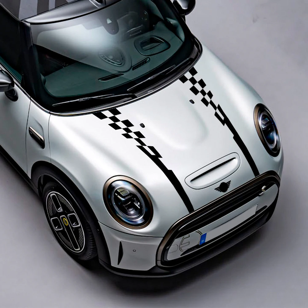 Комплект наклеек на крышку капота автомобиля для Mini Cooper S JCW F55 F56 R55 R56, водонепроницаемая виниловая пленка, автомобильные Внешние автомобильные аксессуары