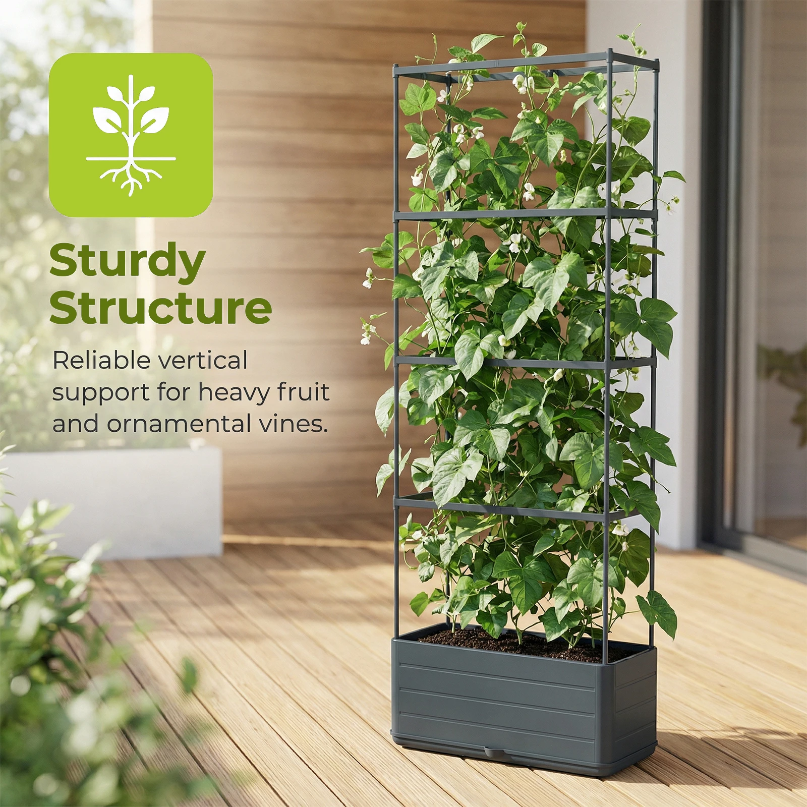 Canteiro Elevado com Treliça e - Raised Bed Planter Box avaliação e preço