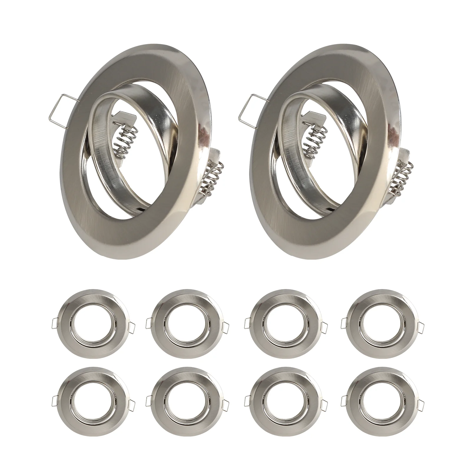 Round Adjustable Recessed LED Ceiling Spotlight Frame Round GU10 MR16 Fixture Holders Downlights Spot Light Bases Fitting