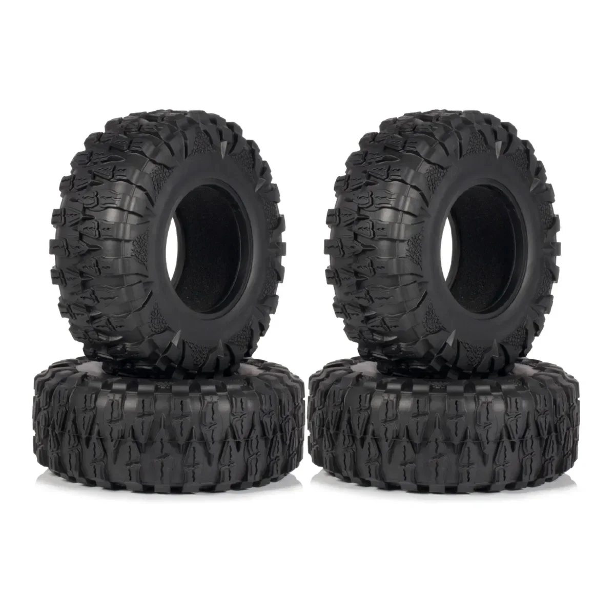 4/Set 2.2 Inch Wheel Tyres Rubber Tyre 120*45mm for 1/10 RC Trucks Car TRX4 SCX10 II Capra Wraith 86190 AXX4 YK4083 D90 CC02