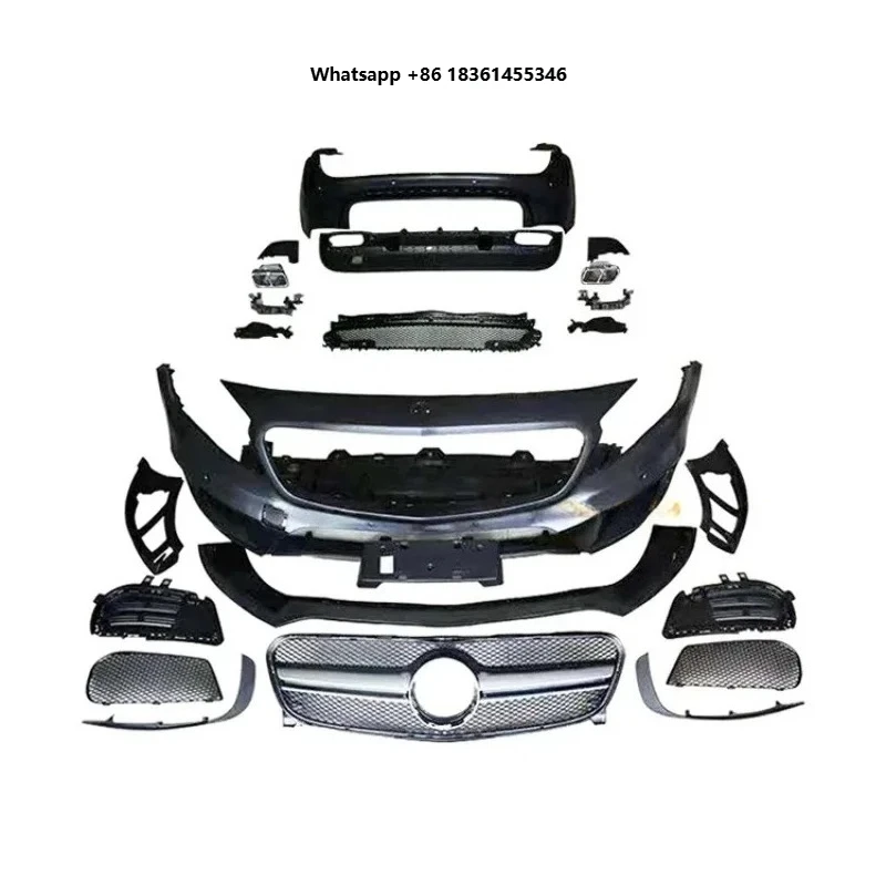 

For GLA Class 2015 2016 2017 2018 2019 X156 Car Body Kit GLA45 Style Front Bumper Rear