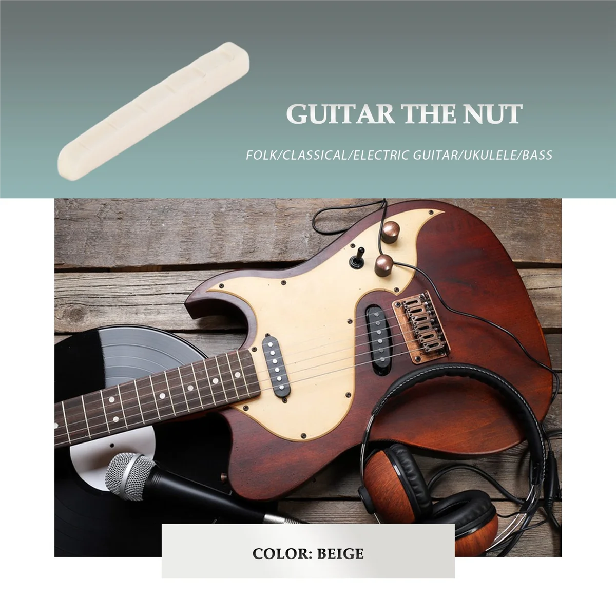 Porca de osso de 42 mm para guitarra elétrica Tele