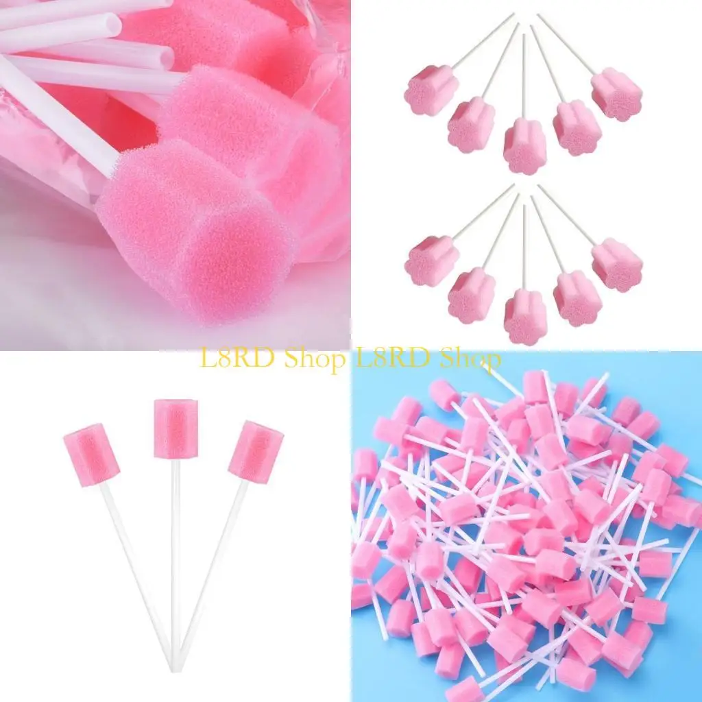 L8rd 10pcs/set使い捨て口頭ケアスポンスワブは、口腔クリーニングのための無味の滅菌歯科用sw棒を個別に掃除する