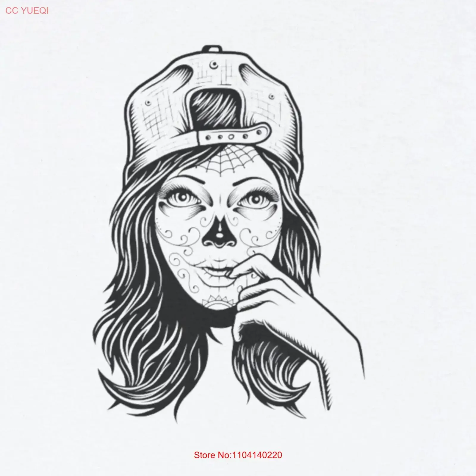 Day of the Dead Girl T Shirt vintage Washed Stretched Versatile Casual Soft Stylish graphic designer clothes