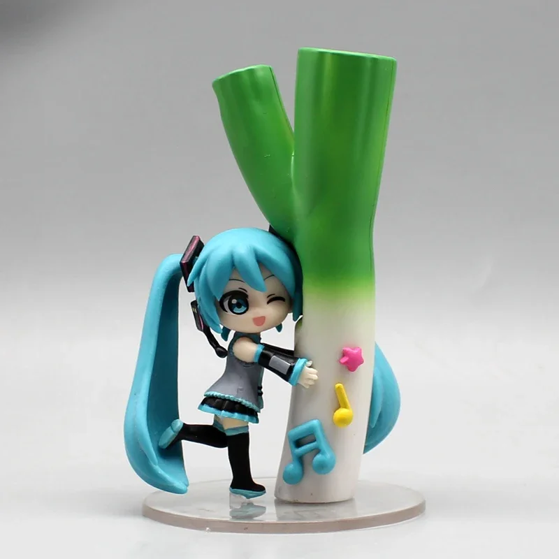 10,5 cm Hatsune Miku Kawaii Halten Walisische Zwiebel Schöne Mädchen Figur Modell Statue Sammlung Desktop Dekoration Ornament Geschenke