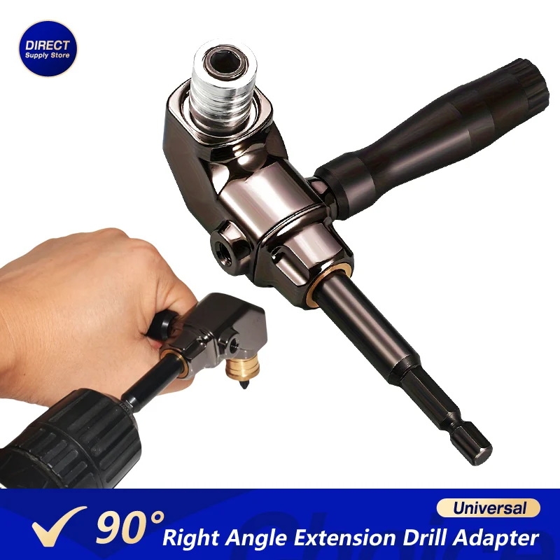 Self-Locking 90 Degree Right Angle Screwdriver Holder Drive Bit Angle Extension Electric Screw Driver Power Tool Accessories