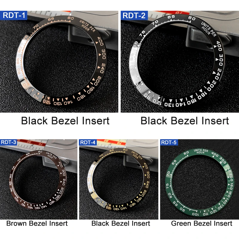 Sloped Ceramic Bezel insert  Slopping bezel 38.5*30.5mm For DAYTONA MOD watch parts (No Luminous)