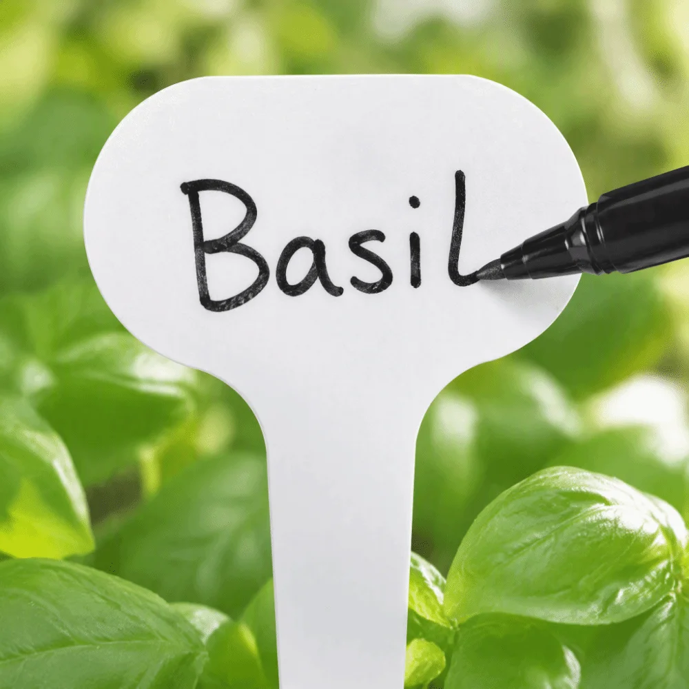 100pcs Practical Plastic Plant Tags 5x7cm White Plant Labels Waterproof T-Shape Plant Markers Outdoor Use