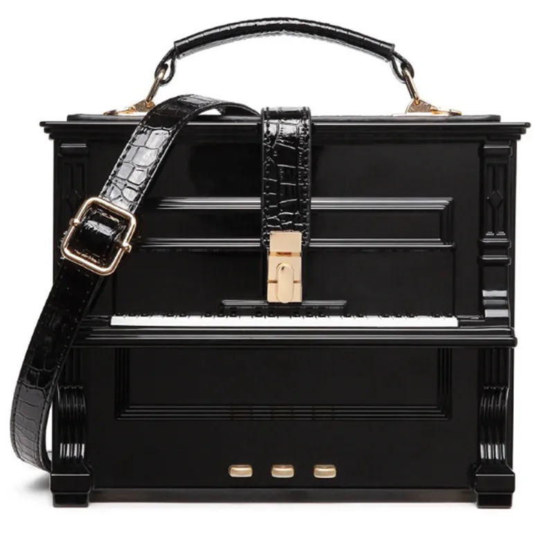 Piano Acrylic Box Shaped Women Purses and Handbags Designer Shoulder Bags Ladies Party ClutchBag Fashion Small Top Handle Purse