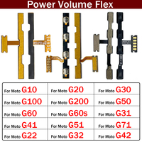 Power On Off Volume Key Button Flex Cable For Motorola Moto G10 G20 G30 G100 G200 G50 G60 G60s G31 G41 G51 G71 G22 G32 G42 4G 5G
