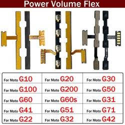 Power On Off Volume Key Button Flex Cable For Motorola Moto G10 G20 G30 G100 G200 G50 G60 G60s G31 G41 G51 G71 G22 G32 G42 4G 5G