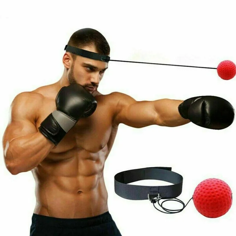 Boxing Fight Ball on String Reflex Training Head Bands Improving Speed Exercise