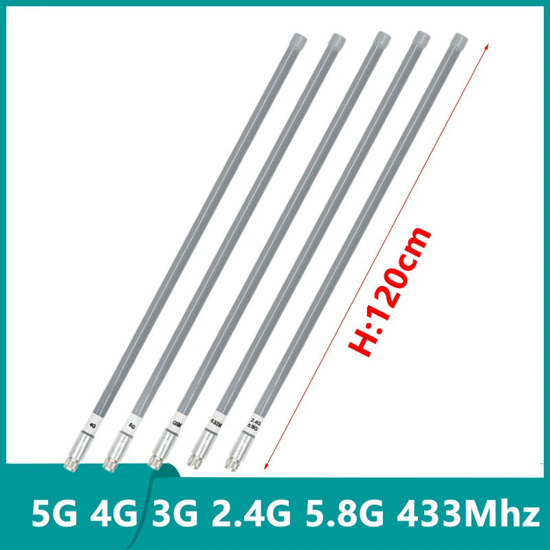 Fiberglass Antenna for Helium Hotspot Miner, 120cm, Waterproof, 5G, 4G, 3G, GSM, 2.4G, 5.8G, 433Mhz, 470Mhz, 510Mhz, 900MHz, FRP