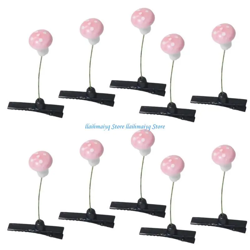 573B Collection of 10 Elegant Hairpins Simulation Plant Hair Clip Colorful Hairs Barrettess Stage Performances Headdress