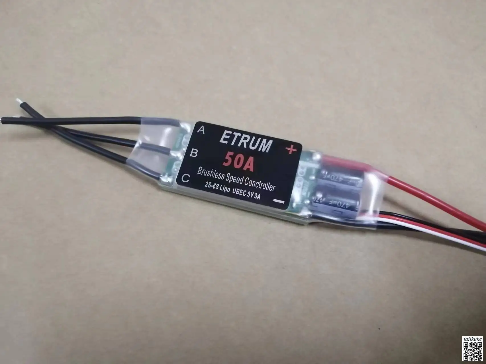 50A 2s-6s Bidirectional Forward and Reverse Brushless Electric Controlled Underwater Robot Ship ETRUM