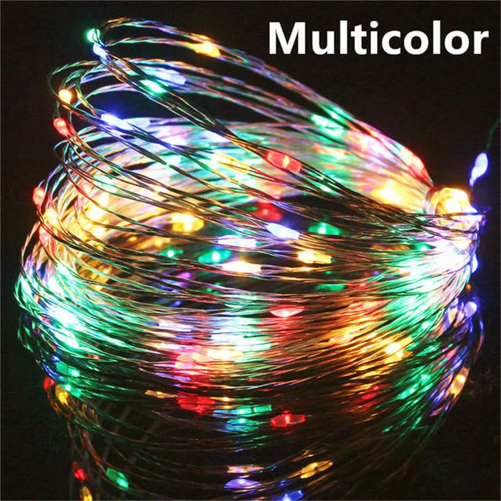 10/20/30M USB LED Lichterketten Kupfer Silber Draht Girlande Licht Wasserdicht Fairy Lichter Für Weihnachten hochzeit Party Dekoration
