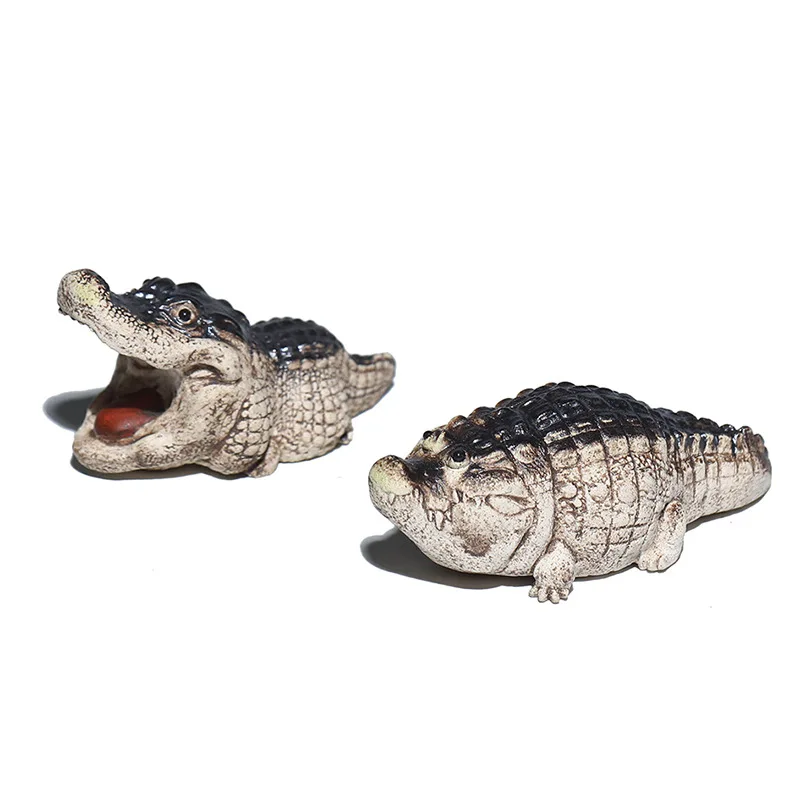 بوتيك الأرجواني الرمال الشاي Petting ليتل التمساح الشاي الحيوانات الأليفة الحلي، اليدوية حفل الشاي لعب الشاي، هدية طاولة الشاي المالية #6