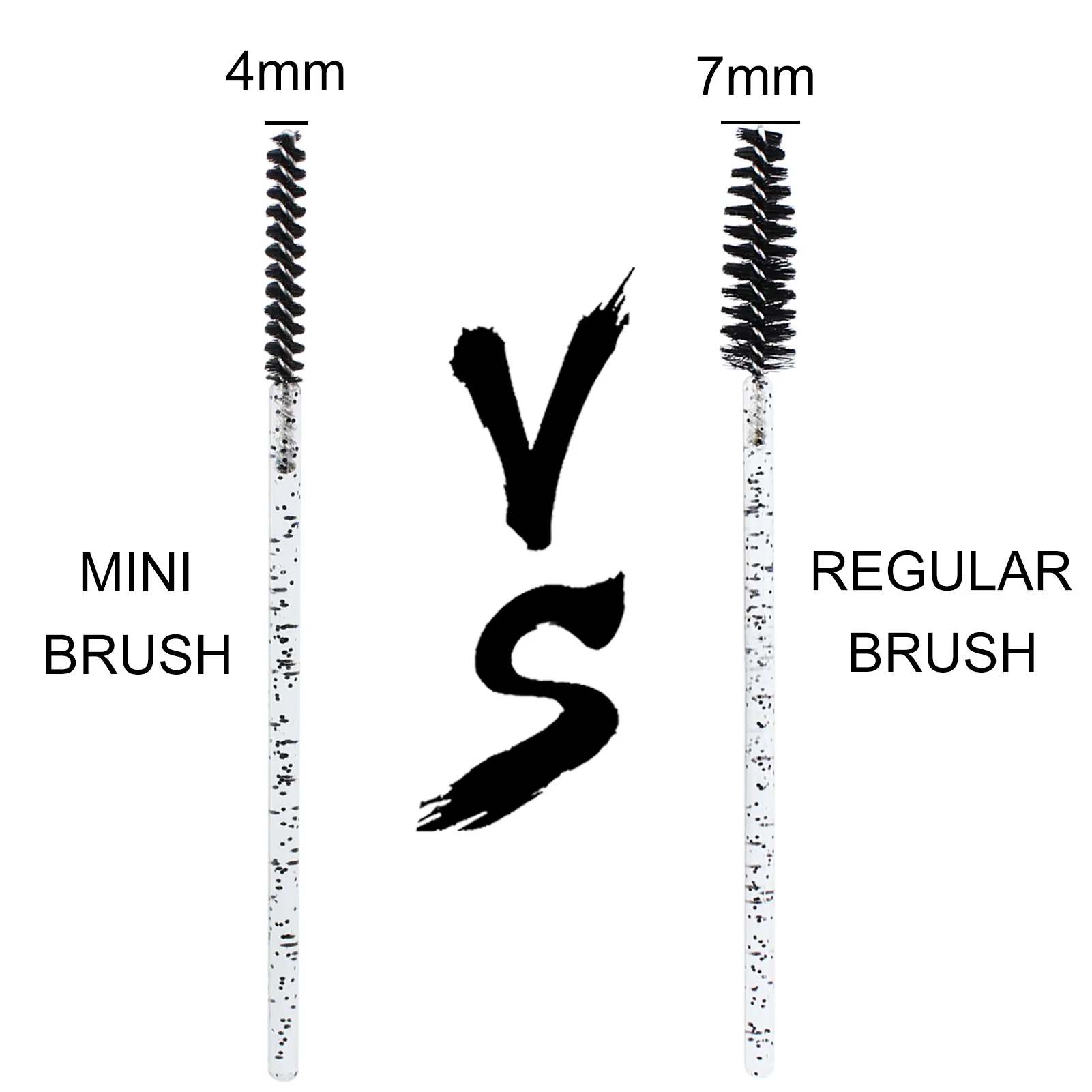 50pcs Disposable Skinny Mascara Wands Mini Crystal Eyelash Brushes Micro Brush Lash Extension Supplies Mini Lash Brush