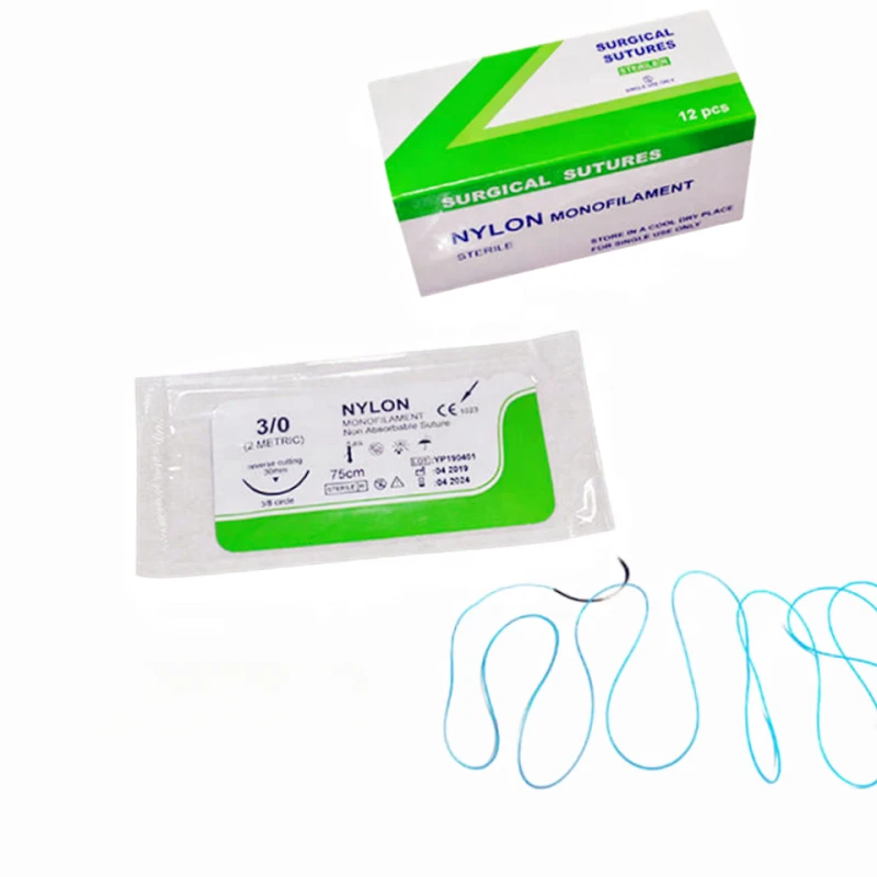 

Medical Sterile Disposable Nylon Non-absorbable Suture Surgical Sutures with Needle