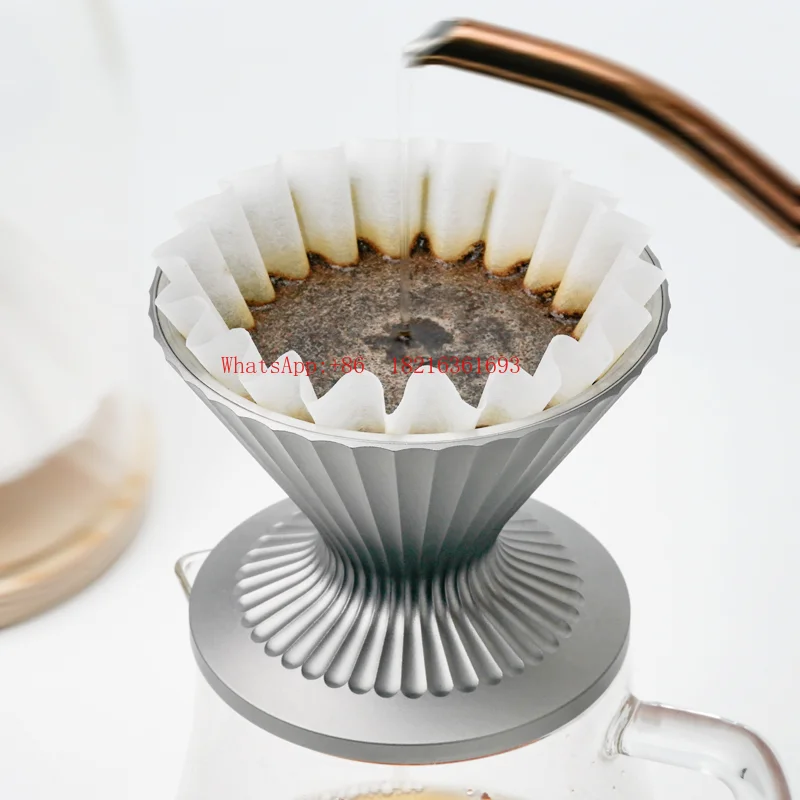Household and Commercial Filter Equipment Stainless Steel Set Heat-resistant Mocha Pot Coffee Funnel Filter Cup Hand Rinse