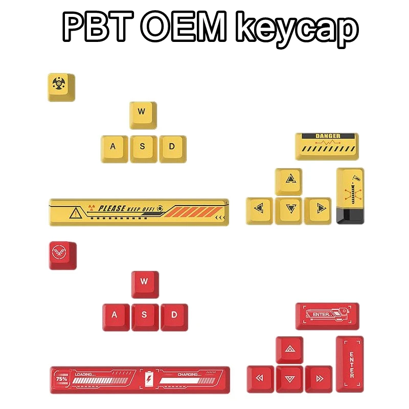 12Keys Keyboard Keycap OEM Profile PBT Material Key Cap for Mx Switch Hot Swap Mechanical Keyboard Biochemical Keycaps