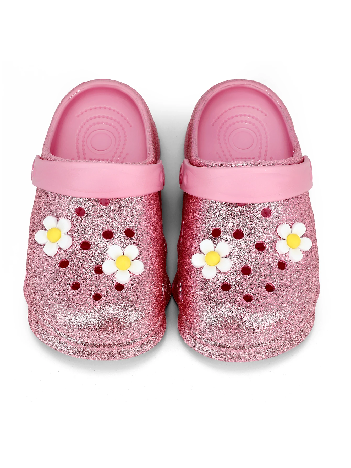 Glitzer-Clog für Kinder, leichte EVA-Gartenschuhe, wasserdichte rutschfeste Sandalen, bequeme Slip-On-Schuhe für drinnen und draußen 1214 – Detail 3