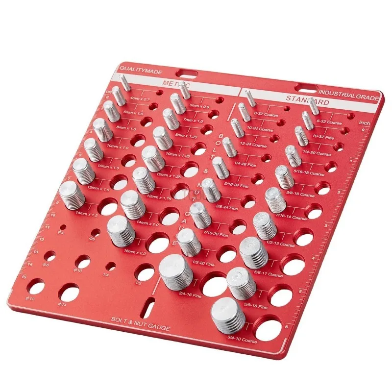 

Aluminum Plate Processing Aluminum Alloy Thread Gauge Hardware Nut Bolt Thread Checker Standard Metric Thread Identifier Gauge