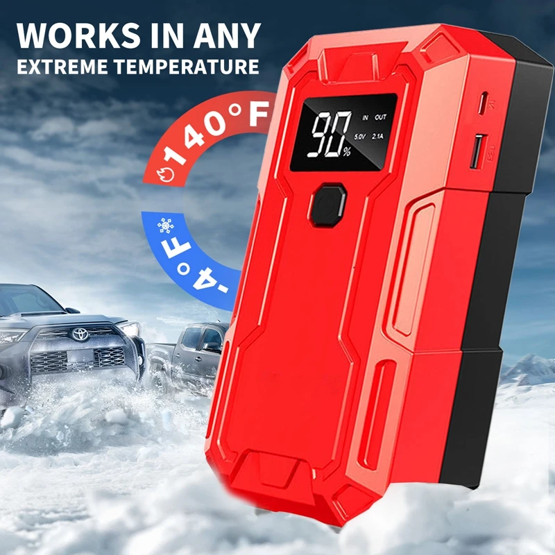 Power Bank 800A 12V Автомобильный аккумуляторный стартер Портативное зарядное устройство Автомобильный усилитель Автоматическое пусковое устройство Аварийный стартер