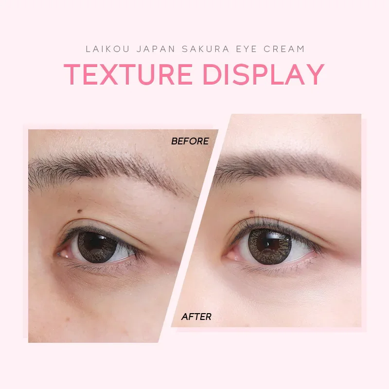 5pcs-laikou-sakura-eye-cream-moisturizing-refreshing-remove-dark-circle-smooting-puffiness-fine-lines-firming-eye-care-30g