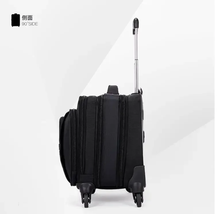 Men Business Trave Luggage Suitcase 18 inch Cabin Size Oxford Laptop Trolley bags with wheels Carry on hand luggage Suitcase bag