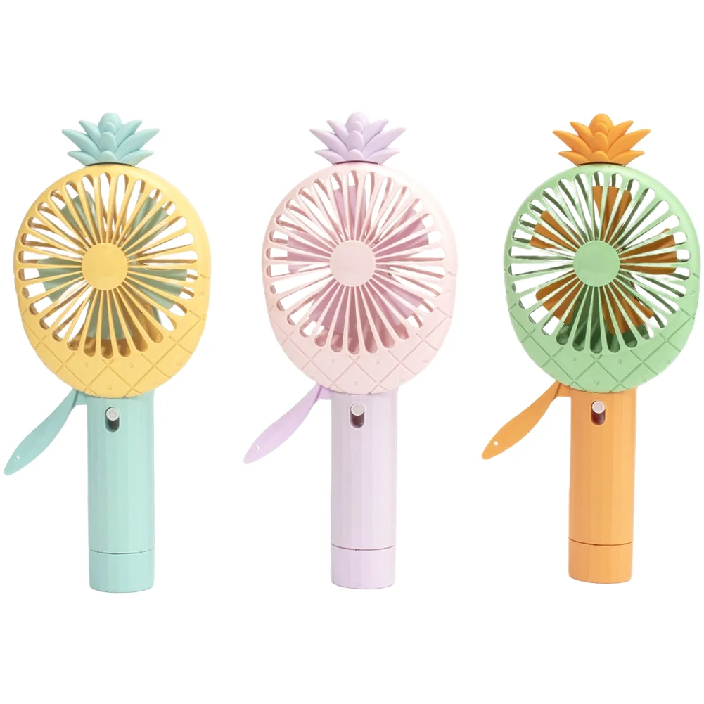 Lightweight 65g Hand Press For MINI Fan with Spray Mist Portable Cooling Fan for Study Quiet Environment Fruit Style