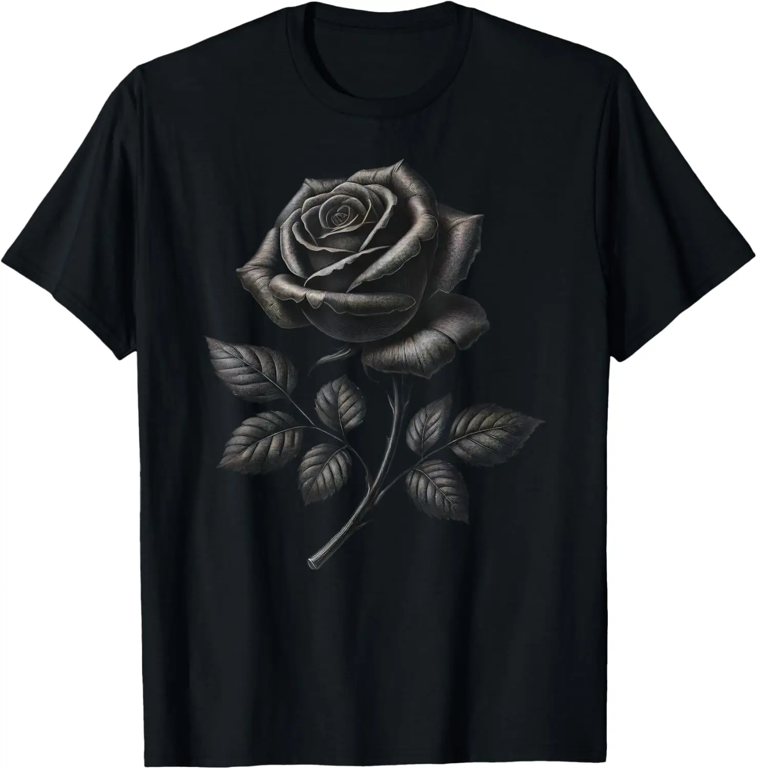 camisa-de-flor-rosa-preta-meninas-adulto-gotico-fantasia-de-halloween-camiseta
