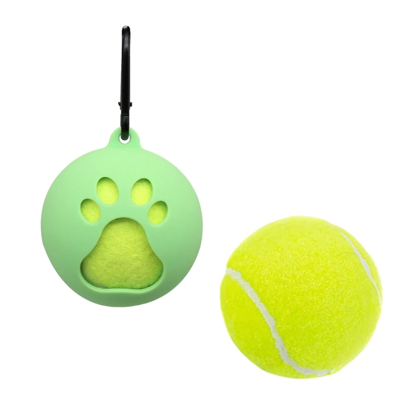 

Standard Tennis Ball Holder Portable Pet Ball Cover Holder with Rubber Tennis Ball for Easy Outdoor Adventures D5QD