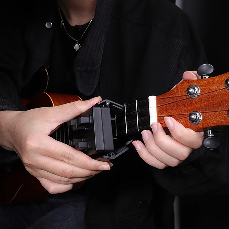 〔E〕Ukulele-Akkord-Drucktrainer für Anfänger, einfaches Druckset, Akkord-Lernhilfsmittel, Aufsatz zur Beseitigung von Schwierigkeiten – Detail 6