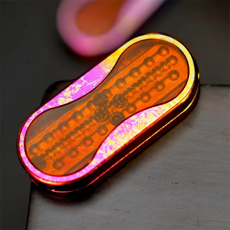 Stylish Crystal Titanium EDC Fidget Slider Fun Mechanical Fidget Toy Stress Relief Toy ADHD Concentration Toy Idea Gifts