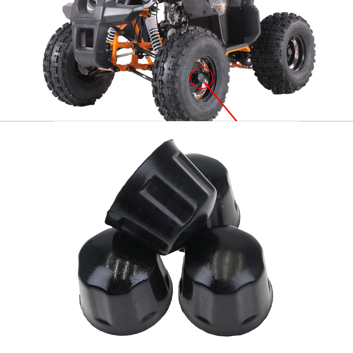 

Rubber ATV Dust Cover Nuts for 50cc 70cc 110cc 125cc Quad Bike Go Kart ATV Accessories Dust Protector