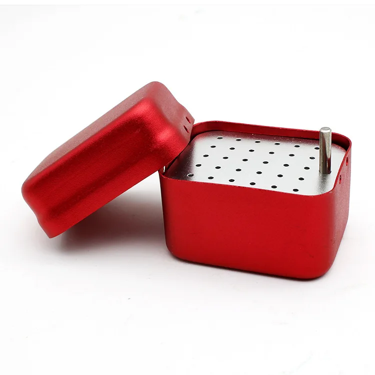 3pcs 30 Holes Aluminum Dental Disinfection Box Autoclave Sterilizer Case Use For High Speed Burs Dentist Lab Instrument