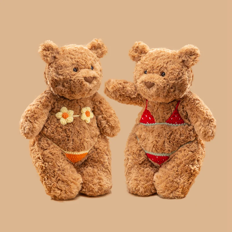 28/36/47CM Bartholomew Bear Plush Toys Soft Stuffed Cartoon Animal Doll Cute Bear Wear Bikini Doll Funny Gifts