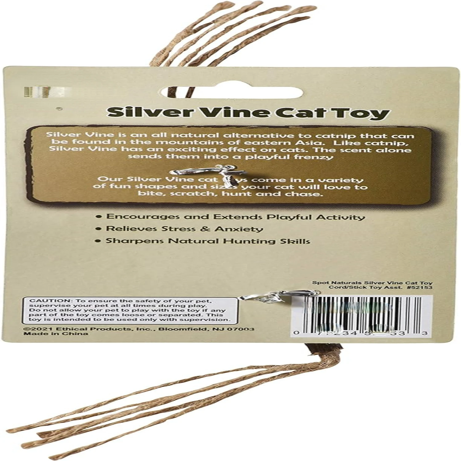 Interactive Exciting Silver Vine Cat Stick Toy - Guaranteed Endless Exercise and Amusement - Stimulating Entertainment for Activ